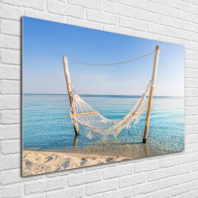 Plexiglas schilderij Hangmat aan zee
