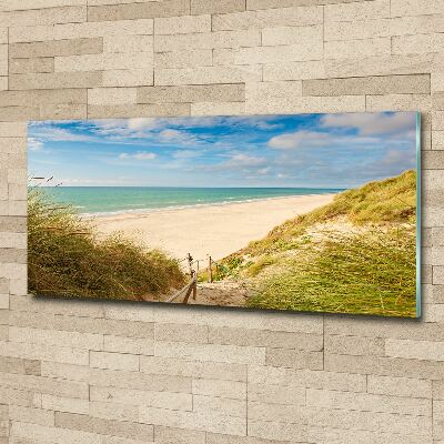 Schilderij op acrylglas duinen aan zee