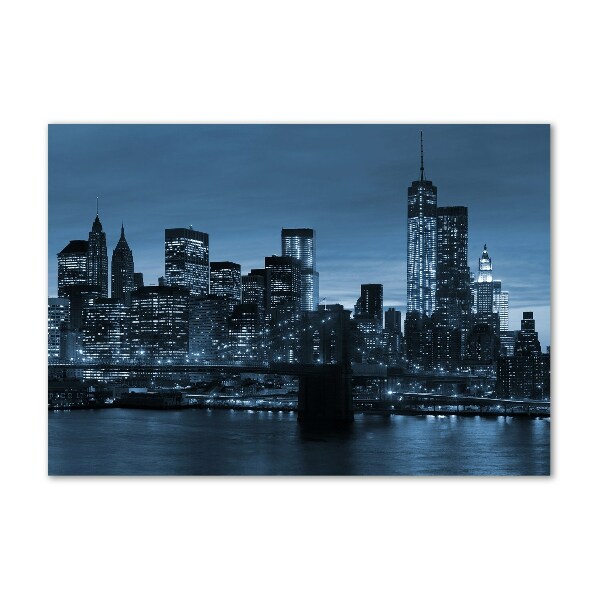 Foto op plexiglas New York 's nachts
