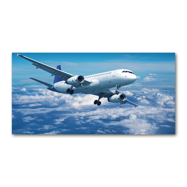 Foto in plexiglas Een vliegtuig in de wolken