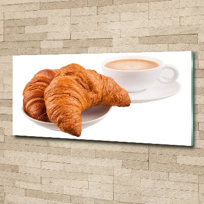 Plexiglas schilderij Croissants en koffie