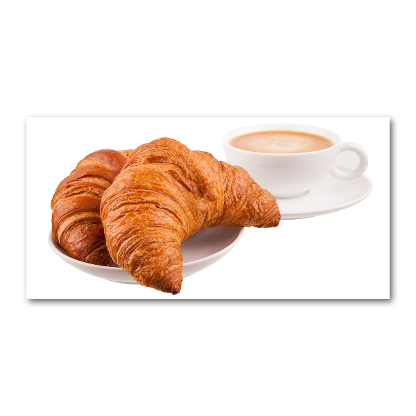 Plexiglas schilderij Croissants en koffie