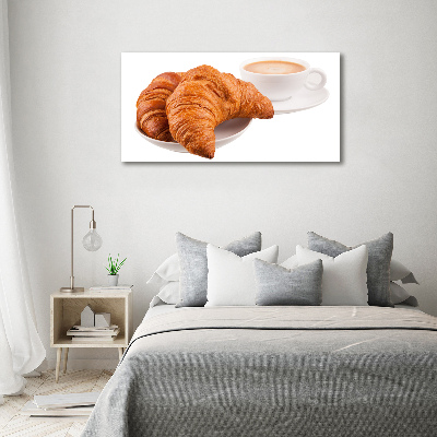 Plexiglas schilderij Croissants en koffie