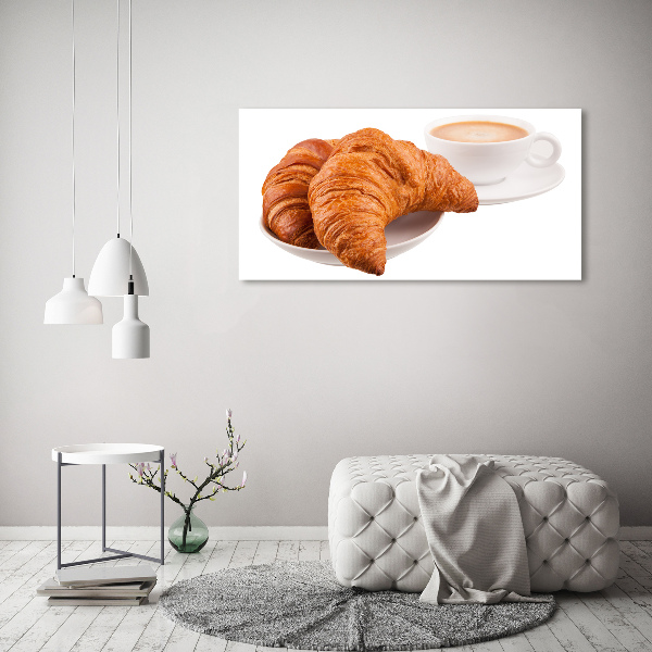 Plexiglas schilderij Croissants en koffie
