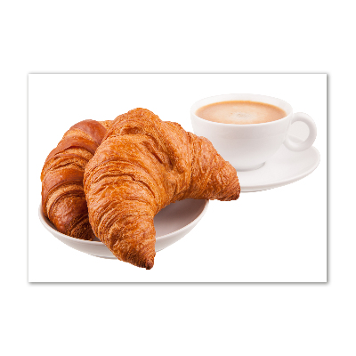 Plexiglas schilderij Croissants en koffie