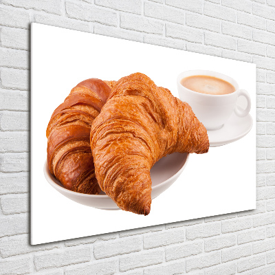Plexiglas schilderij Croissants en koffie