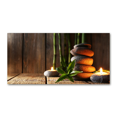 Plexiglas schilderij Bamboe zenstenen