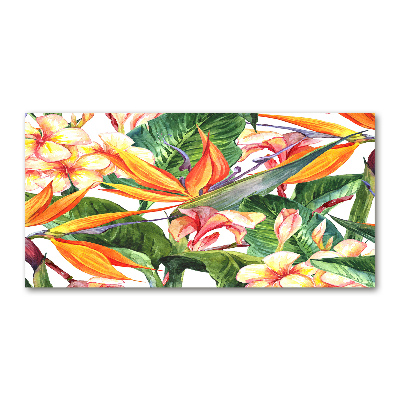 Plexiglas schilderij Tropische bloemen