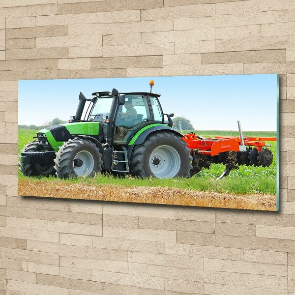 Foto op plexiglas Tractor op het veld
