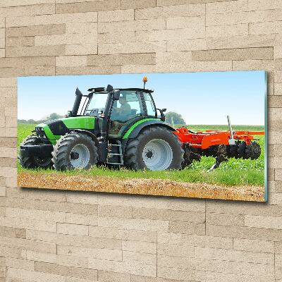 Foto op plexiglas Tractor op het veld