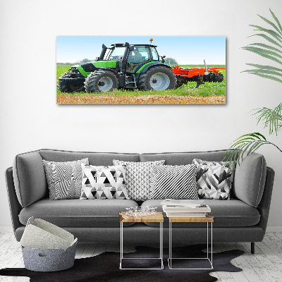 Foto op plexiglas Tractor op het veld