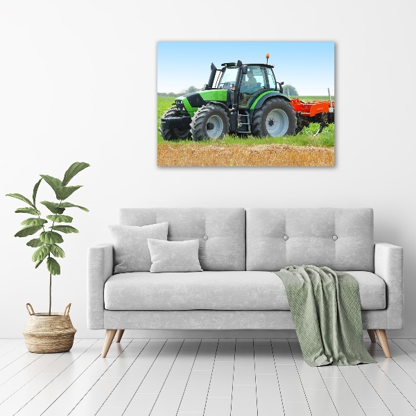 Foto op plexiglas Tractor op het veld