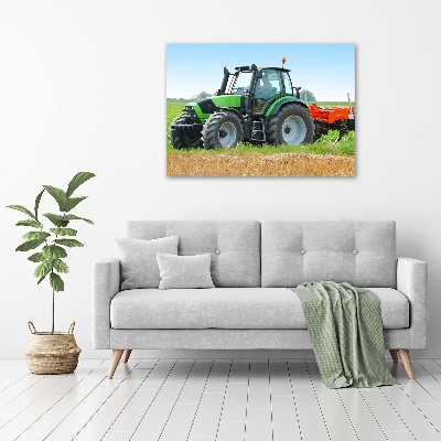 Foto op plexiglas Tractor op het veld