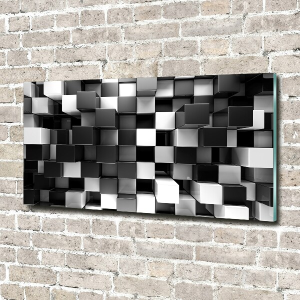 Foto obraz szkło akryl Abstrakcja kostki