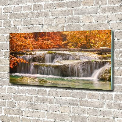 Foto in plexiglas Waterval in de herfst