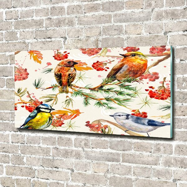 Foto plexiglas Naaldhoutbomen en vogels