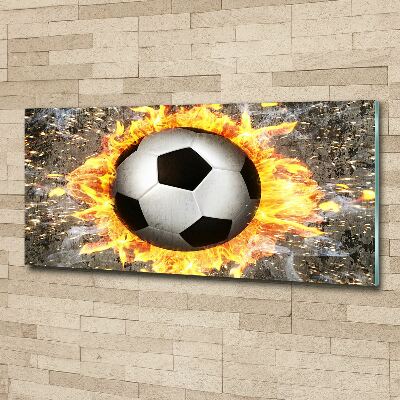 Plexiglas schilderij Brandende voetbalzaag