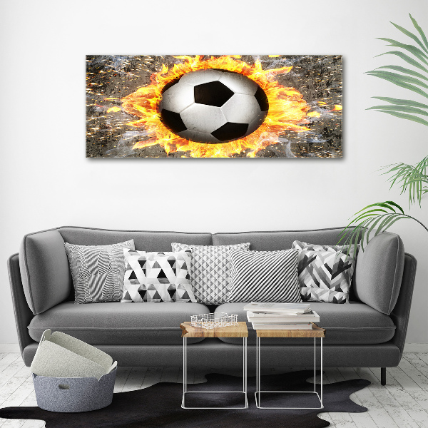 Plexiglas schilderij Brandende voetbalzaag