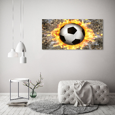 Plexiglas schilderij Brandende voetbalzaag