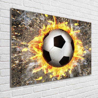 Plexiglas schilderij Brandende voetbalzaag