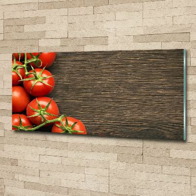 Schilderij op acrylglas Tomaten op hout