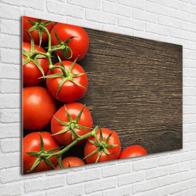 Schilderij op acrylglas Tomaten op hout