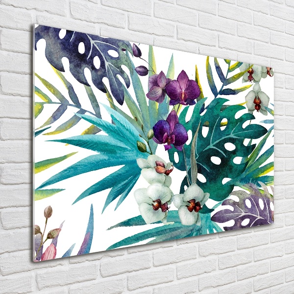 Plexiglas schilderij Tropische bloemen