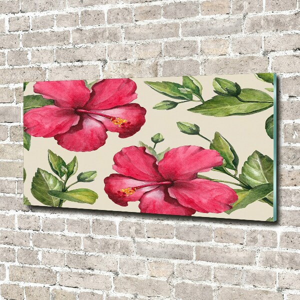 Foto op plexiglas Roze hibiscus