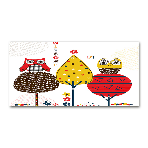 Plexiglas foto Uilen in een boom