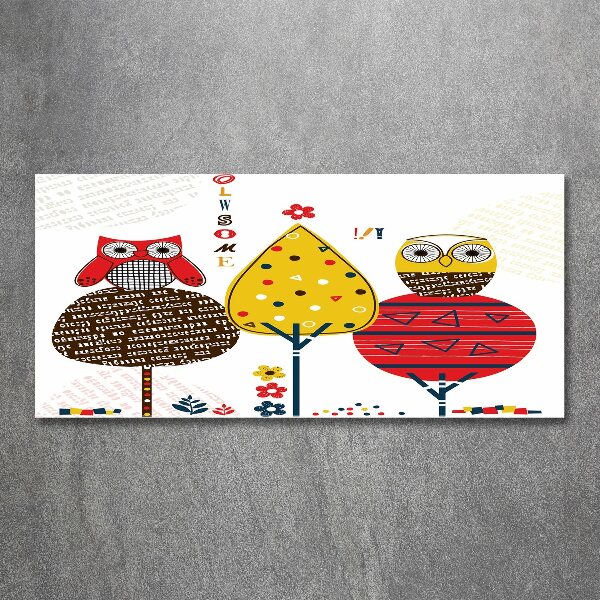 Plexiglas foto Uilen in een boom