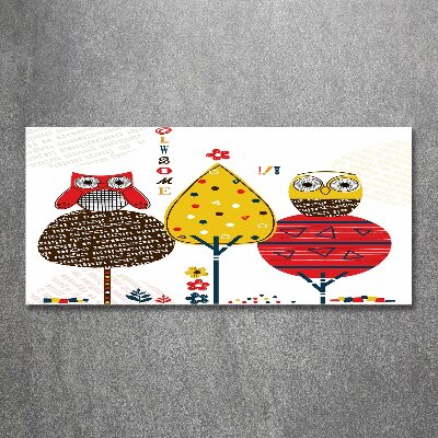 Plexiglas foto Uilen in een boom