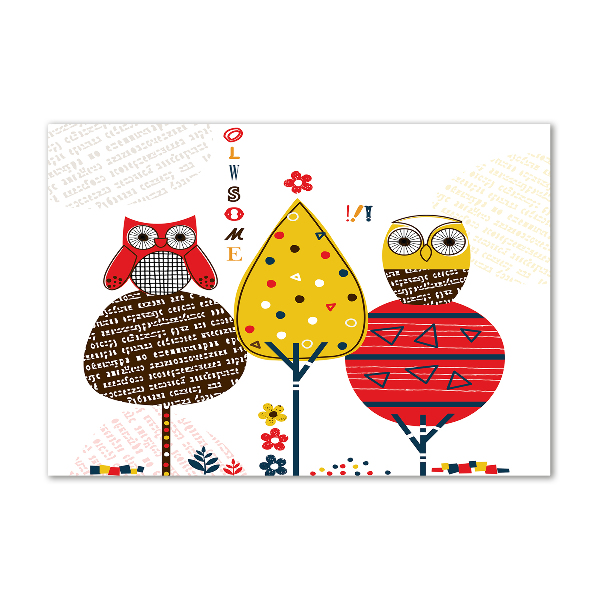 Plexiglas foto Uilen in een boom