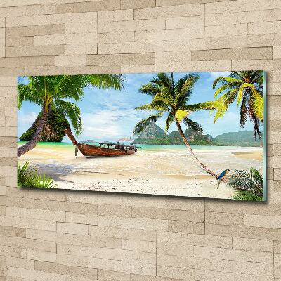 Foto in plexiglas Palmbomen op het strand