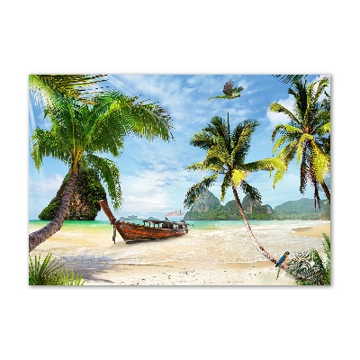 Foto in plexiglas Palmbomen op het strand