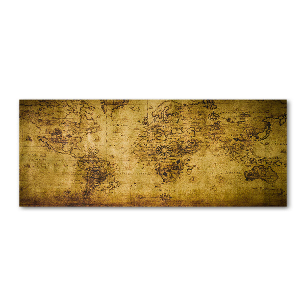Foto op plexiglas Oude wereldkaart