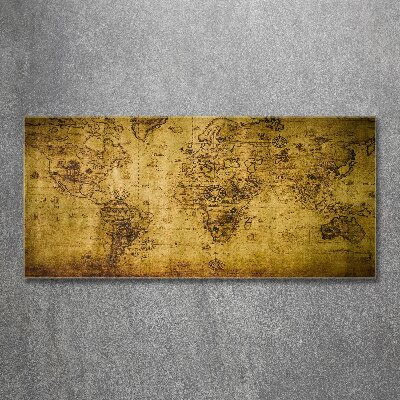 Foto op plexiglas Oude wereldkaart