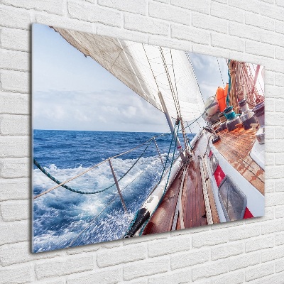 Plexiglas schilderij Een zeilboot op zee