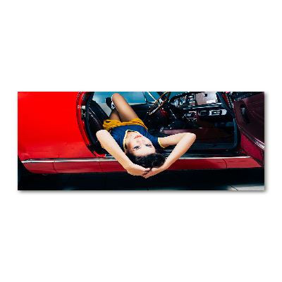 Foto in plexiglas Vrouw in de auto