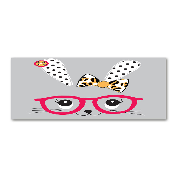 Foto plexiglas Konijn met bril