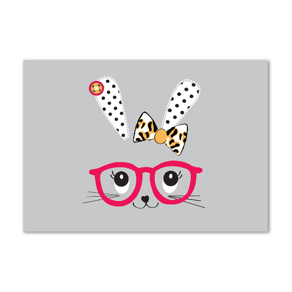 Foto plexiglas Konijn met bril