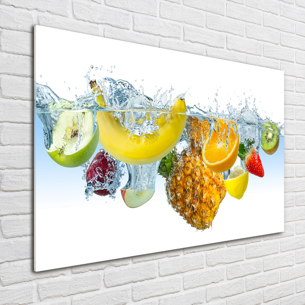 Schilderij op acrylglas Fruit onder water