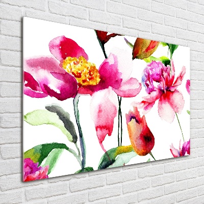 Plexiglas schilderij Wilde bloemen