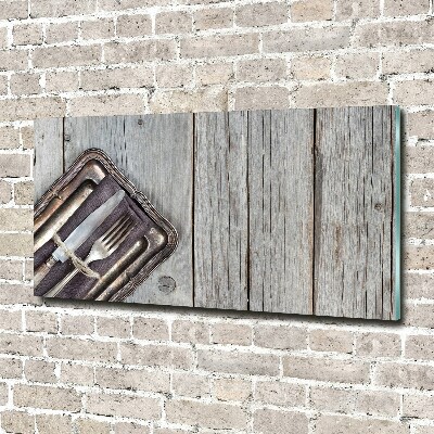 Foto in plexiglas Bestek op planken