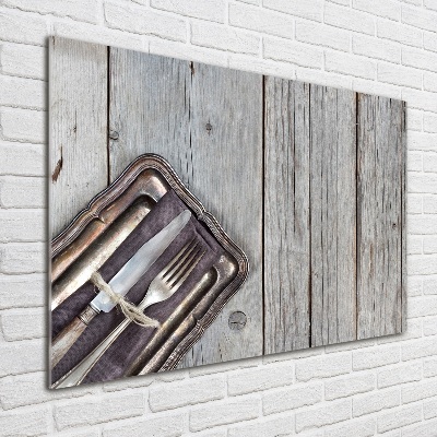 Foto in plexiglas Bestek op planken