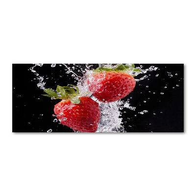 Plexiglas schilderij Aardbeien en water