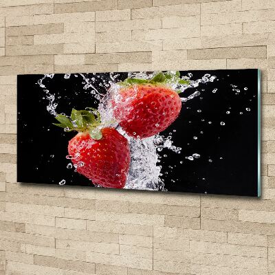 Plexiglas schilderij Aardbeien en water