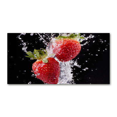 Plexiglas schilderij Aardbeien en water