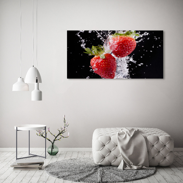 Plexiglas schilderij Aardbeien en water
