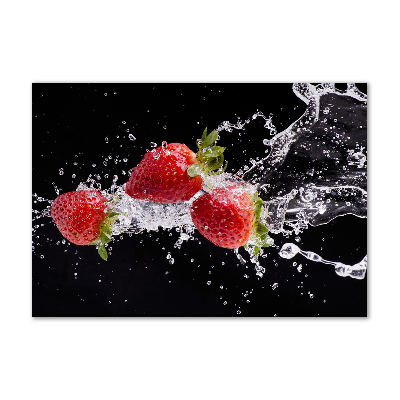 Plexiglas schilderij Aardbeien en water