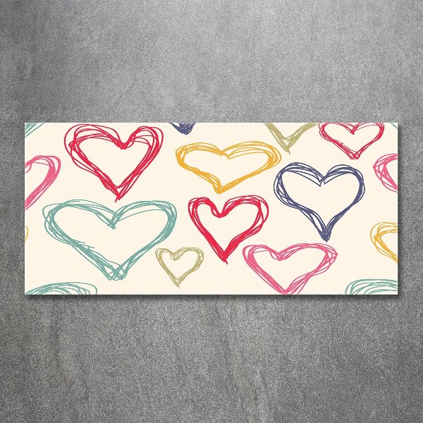 Plexiglas schilderij Kleurrijke harten
